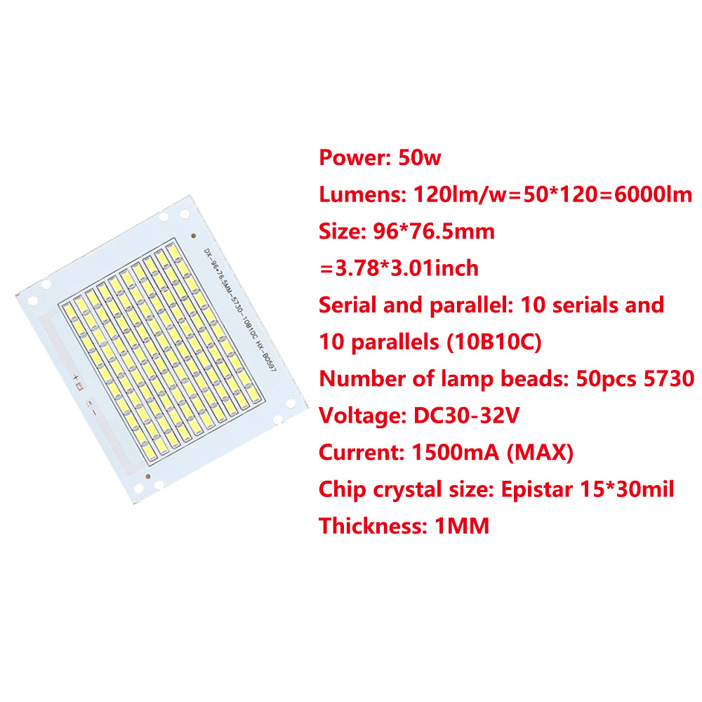 50W LED Diode SMD5730 Lampu So - Flood Tray Table ulasan dan harga
