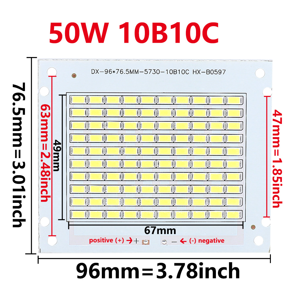 50W LED Diode SMD5730 Lampu So - Flood Tray Table ulasan dan harga